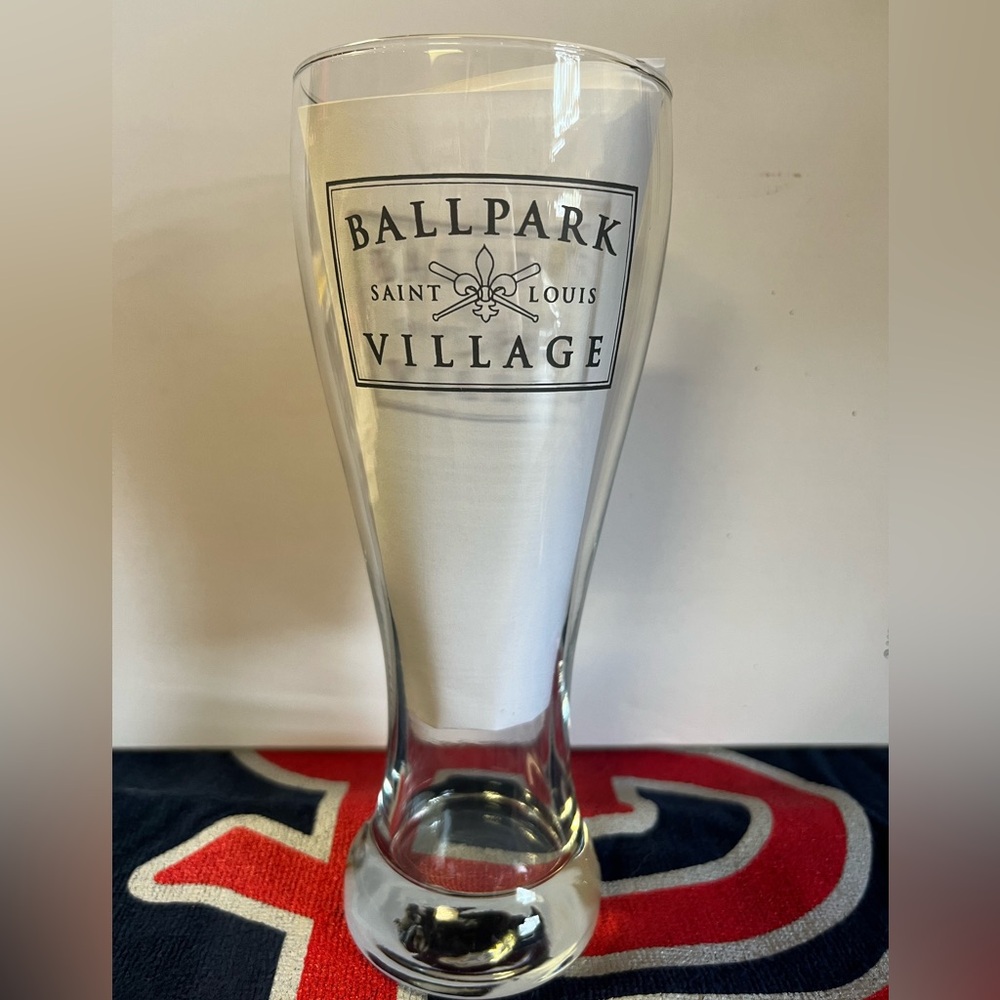 Fox Clear Pint Glass with Black Ballpark Village Logo